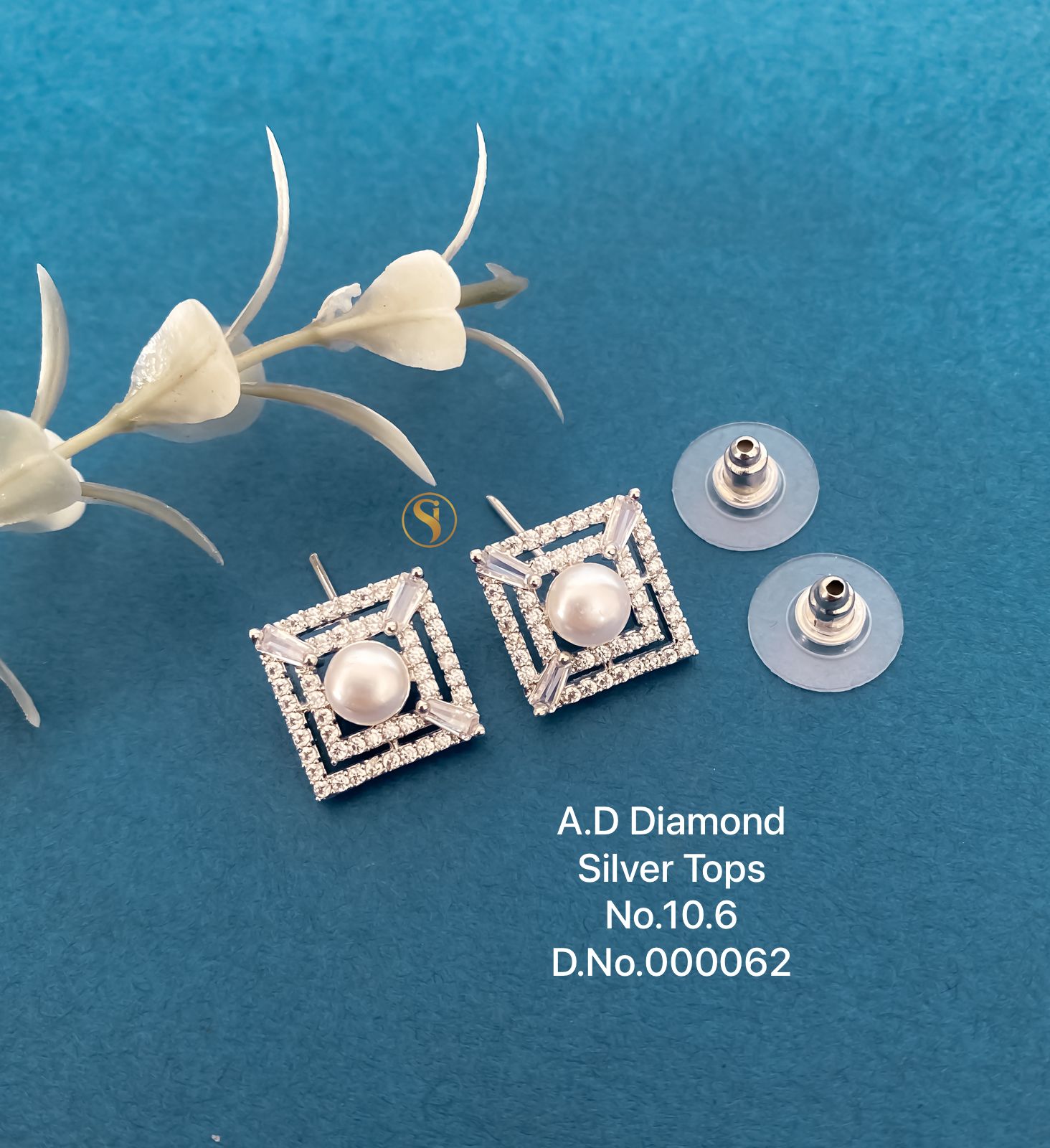 10 AD Diamond Party Wear Tops Earrings Wholesale Shop In Surat
